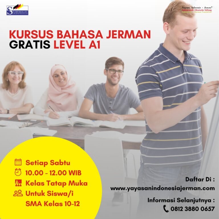 Kursus Bahasa Jerman Gratis Level A1 – Yayasan Indonesia Jerman